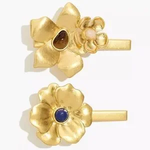 Madewell two pack semiprecious flower hair clip Amazon.com : Each Jewels Flower Hair Clips 2 Pack, Shiny  main image 3